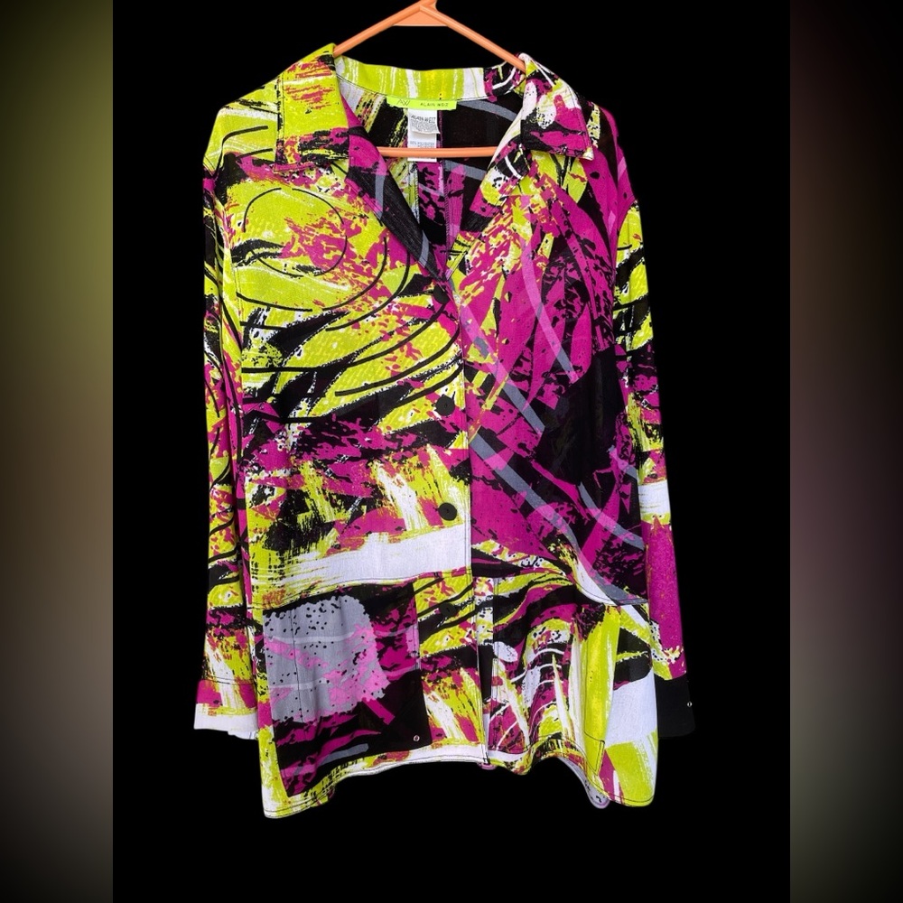 Alain Weiz Vibrant Multicolor Women's Jacket Size 20